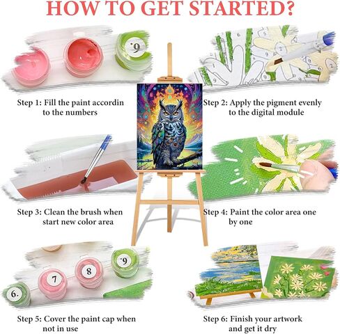 Paint by Numbers Kit for Adults Beginner, Hummingbird Acrylic Adult Paint by Number Kits on Canvas, Hummingbird Watercolor Oil Paint by Number for Adults, Perfect for Home Decor Gift 16"x20" in Saudi Arabia