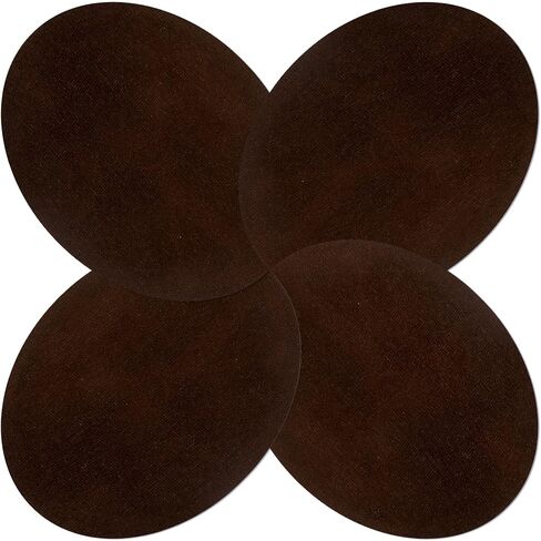 Joez Wonderful Elbow Patches for Sweaters 4pcs, Sew-On Fabric Repair Patch Oval Elbow Knee Patches for Puffer Down Jackets Shirts Trousers Coat Clothing Holes Fixing (Black, Brown) in Saudi Arabia