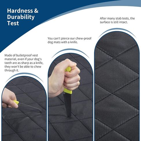 HOMBYS Chew Proof Dog Crate Pad Mat 18"x29", Upgraded Indestructible Training Fabric Pet Bed for Teething Puppy Who Chew Their Beds, Durable Kennel Pad for Dogs Cages in Saudi Arabia