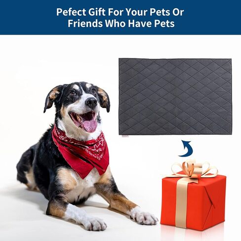 HOMBYS Chew Proof Dog Crate Pad Mat 18"x29", Upgraded Indestructible Training Fabric Pet Bed for Teething Puppy Who Chew Their Beds, Durable Kennel Pad for Dogs Cages in Saudi Arabia