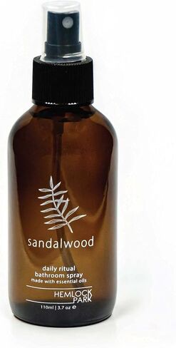 Hemlock Park Bathroom & Toilet Spray | Essential Oils Naturally Stop Odors (Palo Santo, 4 oz Glass Spray) in Saudi Arabia