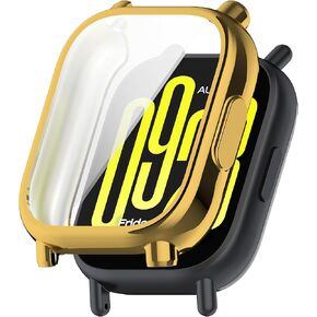 Fit for Redmi Watch 5 Active Case for Women Men, Colorful Silicone Protective Case Plated Bumper Sleeve Shell Frame Screen Protector Accessories Cover for Redmi Watch 5 Active Smartwatch (Clear)