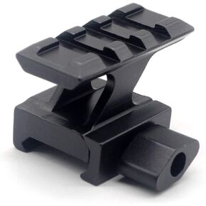 TRIROCK See-Through High Profile Compact Tall Tactical Riser Base Mount with 3 Slots Picatinny Weaver Rail Fits 21mm Rail