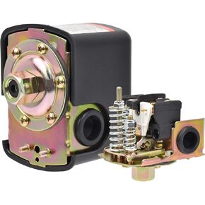 40-60 PSI Water Pressure Switch for Well Pump, 110V 230V Well Pump Pressure Control Switch, Adjustable Differential Double Spring 1/4" Female NPT Water Pump Pressure Switch