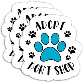(3PCS) Dog Footprints Decal Vinyl Stickers, Funny Dog Stickers Decals for Laptops,Tumblers, Water Bottles, Scrapbooks, Waterproof Vinyl Decal for Dog Lovers, Pet Lovers 3" x 2.7 "