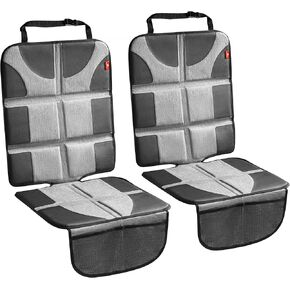 Helteko Car Seat Protector with Thickest Padding + Backseat Car Organizer, XL Largest Car Seat Cover for Child Baby Carseat, Kick Mat Back Seat w/Storage Pockets, Waterproof & Durable 600D Fabric