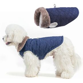 BEAUTYZOO Winter Dog Coat with Harness Built in, Warm Dog Puffer Jacket Vest Padded Fleece Cold Weather Dog Coats Windproof Waterproof Snow Jackets Clothes for Small Medium Dogs Puppy,Pink S