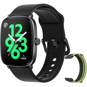 HAYLOU RS5 Smart Watch for Men Women,2.01" AMOLED Display Smartwatch with Bluetooth Call(Answer/Make),Two Straps,Fitness Tracker with 150 Sport Modes,IP68,Compatible with iOS and Android