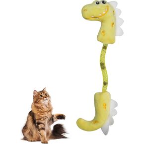Andiker Cat Catnip Toy，26.5cm Cat Plush Toy with Silvervine Fruit in Spring for Cats and Kittens (Blue)