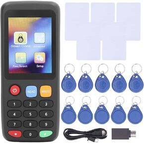 ناسخة قارئ بطاقات NFC RFID، ناسخ قارئ قارئ RFID ومبرمج البطاقات الذكية، ناسخ قارئ بطاقات المصعد ID IC لنظام التحكم في الوصول، بطارية مدمجة (5