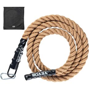 VEVOR Gym Climbing Rope, 1.5" Diameter 20 ft Length Gym Fitness Training Rope, Gym Exercise Workout Rope for Adults, Climbing Rope for Fitness and Strength Training, Climbing Exercise, Home Workout