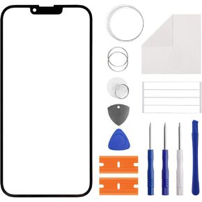 New Duotipa Front Glass Panel Replacement for iPhone 13 Pro Max with Specialized Repair Tools Kit.(No LCD Touch ＆ Digitizer)-6.7''