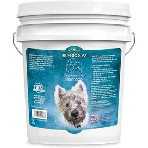 Bio-Groom So-Dirty Dog Shampoo - Quick Rinse Pet Shampoo, Dog Bathing Supplies, Puppy Wash, Dog Grooming Supplies, Cruelty-Free, Made in USA, Shampoo for Smelly Dogs - 5 Gallons