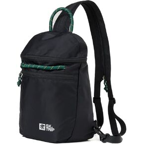 SK·TRIP Crossbody Sling Backpack Sling Bag Travel Hiking Chest Bag Daypack Adjustable Backpack Black