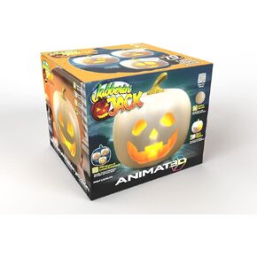 Jabberin Jack XL Talking Animated White Pumpkin with Built in Projector & Speaker Plug'n Play