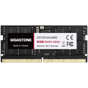 【DDR5 RAM】 GIGASTONE 16GB DDR5 4800MHz PC5-38400 CL 40-40-40-77 1.1V SODIMM 262 Pin Unbuffered Non ECC High Performance Notebook Laptop Memory Upgrade