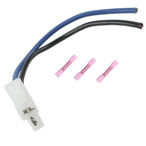 Universal Electric Cooling Fan Pigtail Plug Wire Harness Connector 2 Terminals 12AWG Wire 6 Inches 2 Pcs