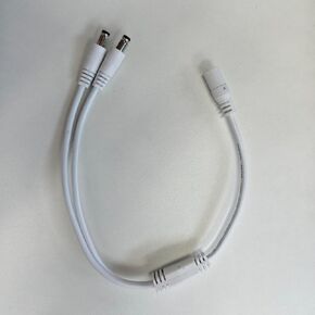 DC Power Adapter Splitter Cable, 1 Female to 2 Male, 5.5mm X 2.1mm, for LED Strips, Neon Signs, CCTV Cameras (1 to 2)