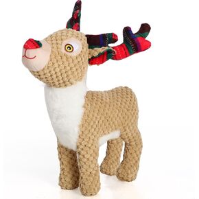 Christmas Dog Toy for Large Dogs（Standing Reindeer）, Durable and Stuffed Christmas Squeaky Dog Toys, Dog for Interaction and Teeth Cleaning