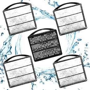 TARARIUM Aquarium Filters Accessories 4pcs Sponge Clip 1Pcs Ceramic Ball Plate Replacement for IX-120