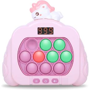 Quick Push Pop Game Fidget Toys for Kids Adults, 12 Game Modes Upgraded Light Up Fast Push Bubble Handheld Game, Stress Relief Toy Party Favors Toy, Christmas Birthday Gifts for 3-12 (Astronaut)