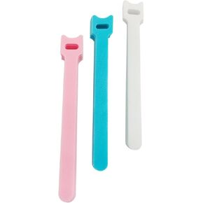 30PCS cute Reusable Cable Ties，Adjustable Wire Ties Cord Organizer Loop，Multi-Purpose Cable Management Loop for Home, Office and Garage(Macron color）