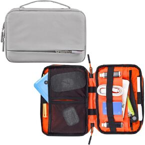 Electronics Organizer Travel Case, Cord Organizer Travel Cable Organizer Bag, Electronics Accessories Organizer Pouch Storage Bag for for Cable, Cord, USB, Phone, Power Bank, Earphone -Black