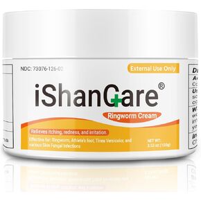 Tinea Versicolor Treatment, Effective Antifungal Ringworm Cream for Tinea Corporis, Tinea Capitis, Tinea Cruris, Itching, Redness, Irritation, Dry 3.53 Oz