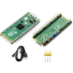 Pico 2 Kit with Color Pre-Soldered Header Compatible with Raspberry Pi Pico 2 Microcontroller Board, Using RP2350 Chip, Dual-Core & Dual-Architecture Design, 520KB SRAM 4MB Flash (3 Items)