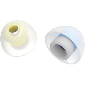 LEPIC nuon Boost and Claer Spatial eartips Set, Spatial Next Generation eartips, Soft Grip, Compatible with Wired Earphones, Earbuds, Noise Cancelling, Clear and Boost (S and M Set)