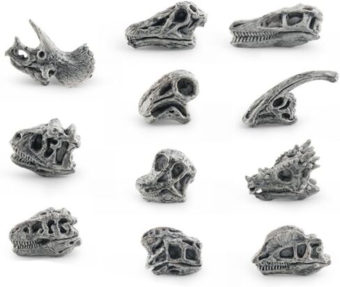 2inch Aquarium Decoration Realistic Animal Skulls Fish Tank Small Skull, Resin Skull Figurine Fish Shrimp Shelter Cave Hideout Turtle Hidden Tank Decoration,Mini Micro Landscaping Decor (8, Brown) in Kuwait