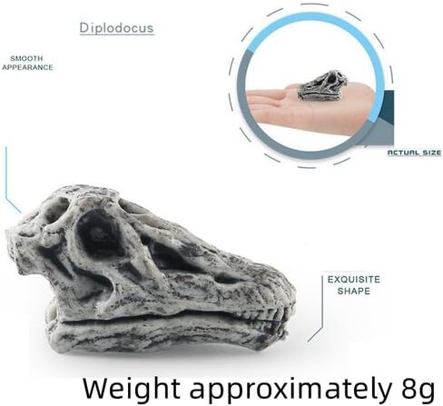 2inch Aquarium Decoration Realistic Animal Skulls Fish Tank Small Skull, Resin Skull Figurine Fish Shrimp Shelter Cave Hideout Turtle Hidden Tank Decoration,Mini Micro Landscaping Decor (8, Brown) in Kuwait