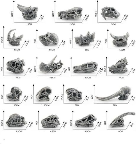 2inch Aquarium Decoration Realistic Animal Skulls Fish Tank Small Skull, Resin Skull Figurine Fish Shrimp Shelter Cave Hideout Turtle Hidden Tank Decoration,Mini Micro Landscaping Decor (8, Brown) in Kuwait