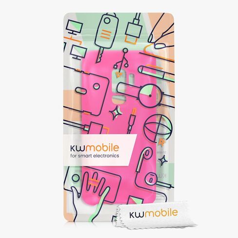 kwmobile Case Compatible with Samsung Galaxy S9 Plus Case - TPU Silicone Phone Cover with Soft Finish - Neon Pink in Saudi Arabia