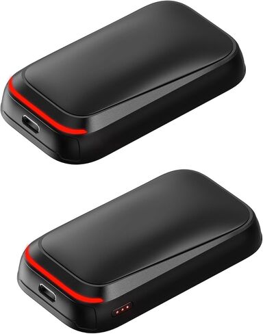 Gaiatop Rechargeable Hand Warmers 2 Pack, 2 in 1 Electric Portable Pocket Heater Rechargeable Hand Warmer Heat Therapy Black in Kuwait