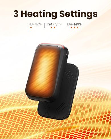 Gaiatop Rechargeable Hand Warmers 2 Pack, 2 in 1 Electric Portable Pocket Heater Rechargeable Hand Warmer Heat Therapy Black in Kuwait