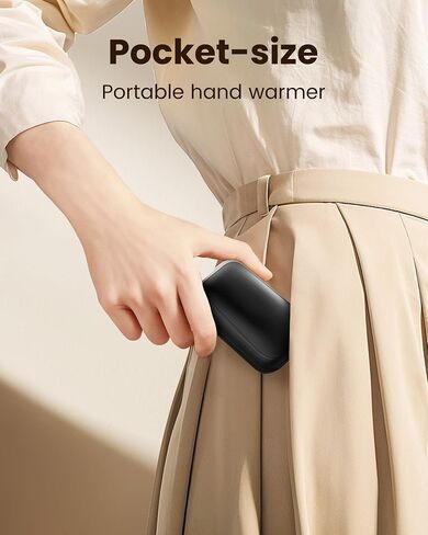 Gaiatop Rechargeable Hand Warmers 2 Pack, 2 in 1 Electric Portable Pocket Heater Rechargeable Hand Warmer Heat Therapy Black in Kuwait