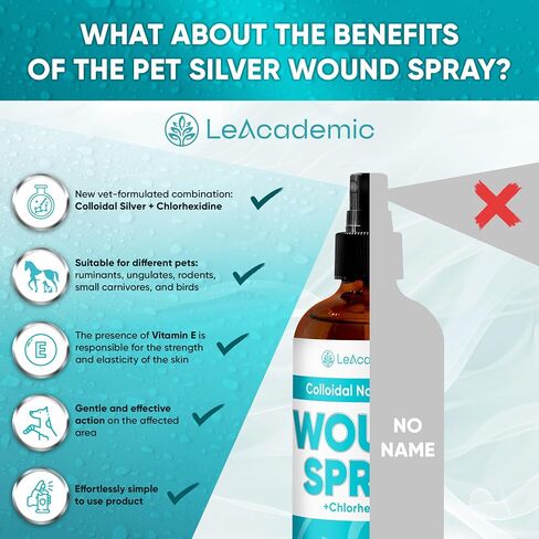 Pet Wound Drops | Dog Wound Drops | Cat Wound Drops | Colloidal Silver for Pets | Chlorhexidine for Cats | Pet Wound Care for Dogs, Cats, Rabbits | Dog Wound Wash | Cat Wound Care | 2 Oz in Saudi Arabia