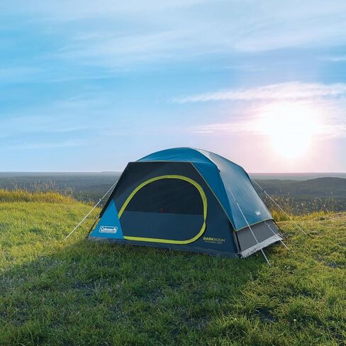 Coleman Skydome Dark Room Tent, 4/6/8/10 Person Family Tent Blocks 90% of Sunlight & Sets Up in 5 Minutes, Weatherproof Tent Offers 20% More Headroom in Saudi Arabia