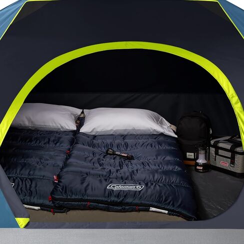 Coleman Skydome Dark Room Tent, 4/6/8/10 Person Family Tent Blocks 90% of Sunlight & Sets Up in 5 Minutes, Weatherproof Tent Offers 20% More Headroom in Saudi Arabia