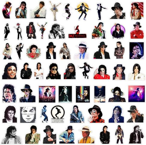 60PCS Micheal Stickers for Water Bottles Vinyl Aesthetic Stickers Laptop Deco Skateboard Computer Stickers. (MC) in Saudi Arabia