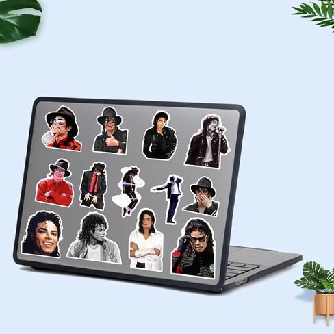 60PCS Micheal Stickers for Water Bottles Vinyl Aesthetic Stickers Laptop Deco Skateboard Computer Stickers. (MC) in Saudi Arabia