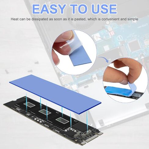 NVMe M.2 2280 SSD Heatsinks Cooler kit, 4pcs Thermal Conductive Silicone Pads Soft Safe + 4pcs M.2 SSD heatSink with Mounting Screws Screwdriver Kit in Saudi Arabia