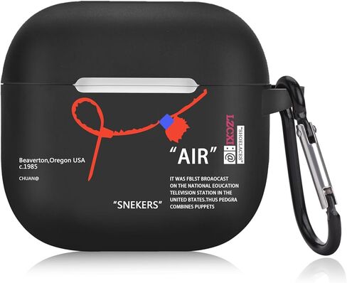 CompatibBarn Elevenle with AirPods 4 Case with Keychain Hot Sports Shoes Brand Creative Painted Soft Cover [Active Noise Cancellation] for AirPods 4th Generation 2024 Released in Kuwait