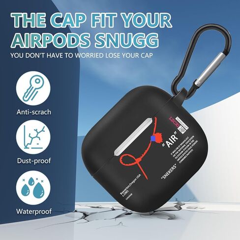 CompatibBarn Elevenle with AirPods 4 Case with Keychain Hot Sports Shoes Brand Creative Painted Soft Cover [Active Noise Cancellation] for AirPods 4th Generation 2024 Released in Kuwait