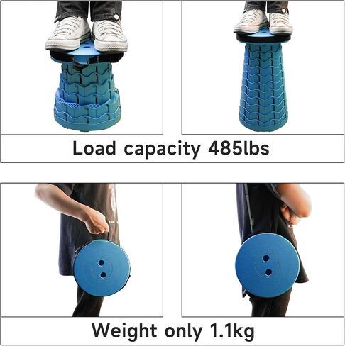 FoldingStool Colorful Stool Body Portable Collapsible Stool Seat Max Load Capacity 397lbs, Telescopic Folding Stools Retractable Stools for Adults Kids Camping Hiking Travel Outdoor BBQ in Saudi Arabia