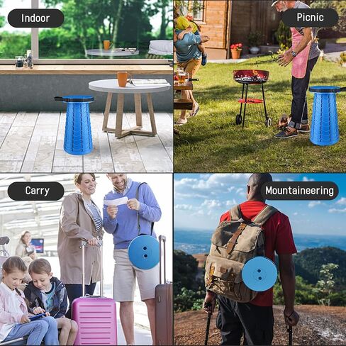 FoldingStool Colorful Stool Body Portable Collapsible Stool Seat Max Load Capacity 397lbs, Telescopic Folding Stools Retractable Stools for Adults Kids Camping Hiking Travel Outdoor BBQ in Saudi Arabia