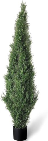 Two 3 Foot Artificial Cedar Topiary Tree Potted in Saudi Arabia