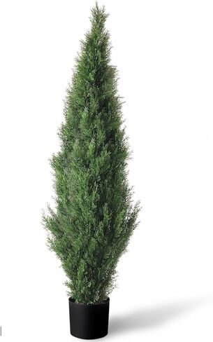 Two 3 Foot Artificial Cedar Topiary Tree Potted in Saudi Arabia