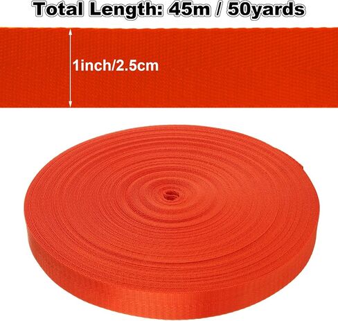 50 Yards Nylon Webbing 1 Inch Nylon Strap Wide Nylon Strapping 148' Heavy Duty Webbing Straps for Bags, Chair, Seatbelt, Backpack, Belt, Pet Leash & Collar, Gear Repair, Outdoor Sports (Breen) in Saudi Arabia